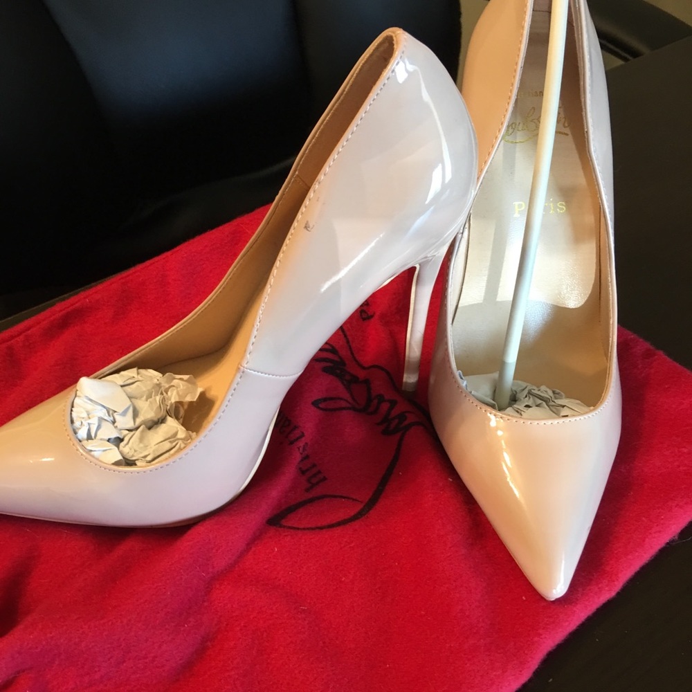 So Kate loubuiton shoes nude, brand new